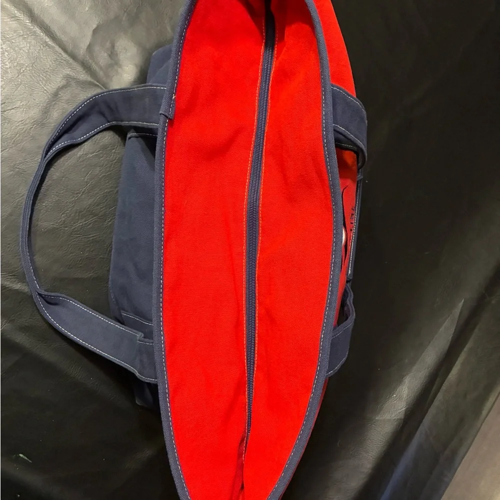 Disney Cruise Line Red & Blue Canvas Tote Bag Very Good Condition - Picture 4 of 10